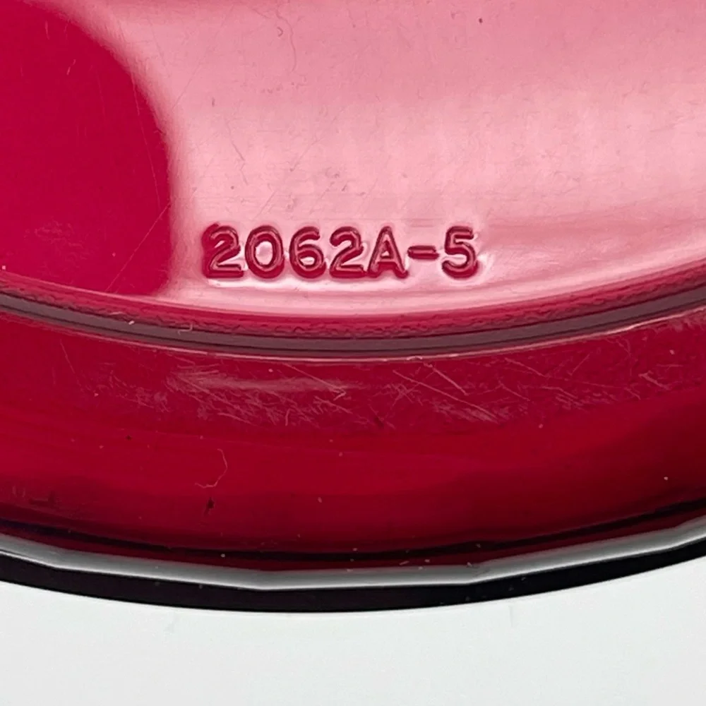 Tupperware Preludio Candy Dish With Lid Cranberry Acrylic 2062A-6 & 2063A-6 NEW!